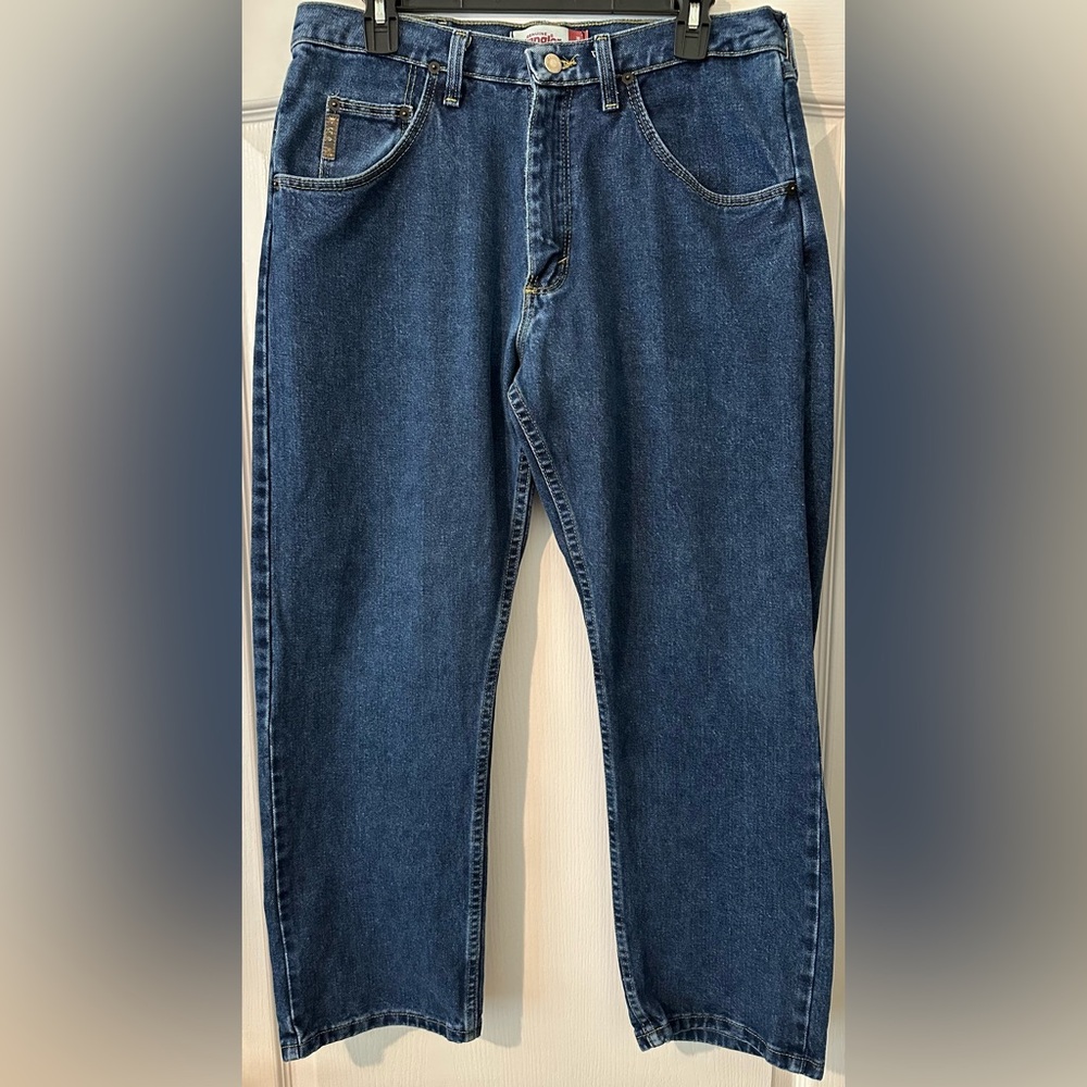 Genuine Wrangler MGW20DD Men's Jeans Regular Fit Denim Blue Size 34x29
